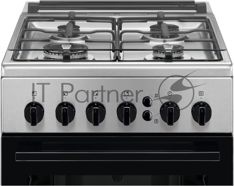 Газовые плиты ELECTROLUX Газовые плиты ELECTROLUX/ Газовая плита с газовой духовкой и газовым грилем, 50см шириной, нержавеющая сталь, газовая духовка, газовый гриль, механический таймер с подачей звукового сигнала, 2 режима, держатели для посуды с н