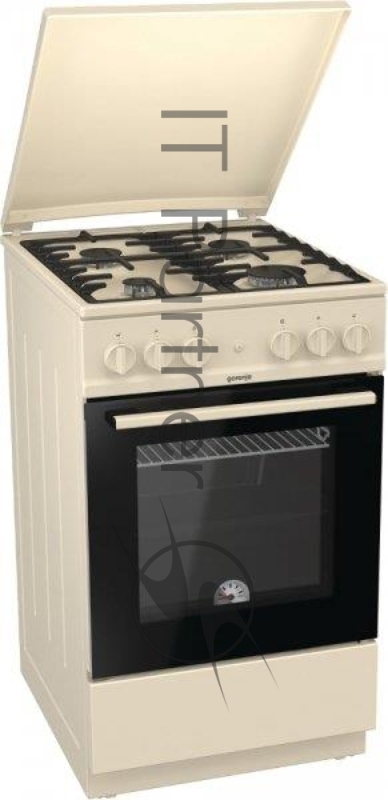 Газовая плита GORENJE GN5112BEF1 85х50х59.4, газовая варочная поверхность, электроподжиг, газовая духовка, бежевый
