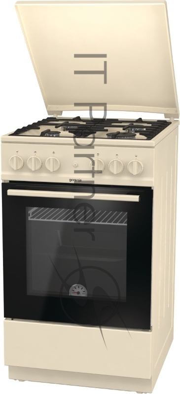 Газовая плита GORENJE GN5112BEF1 85х50х59.4, газовая варочная поверхность, электроподжиг, газовая духовка, бежевый
