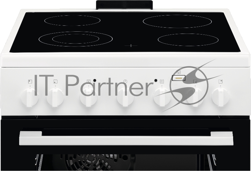 Электрическая плита ELECTROLUX Электрическая плита ELECTROLUX/ Электрическая плита со стеклокерамикой, 60см шириной, белого цвета, мультифункциональная электрическая духовка с паром SteamBake, электрический гриль, механический таймер с отключением ду