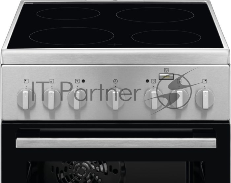 Электрическая плита ELECTROLUX со стеклокерамикой, 50см шириной, нержавеющая сталь, мультифункциональная электрическая духовка с паром SteamBake, электрический гриль, механический таймер с отключением духовки, 11 режимов, полезный объём 57 л., ш