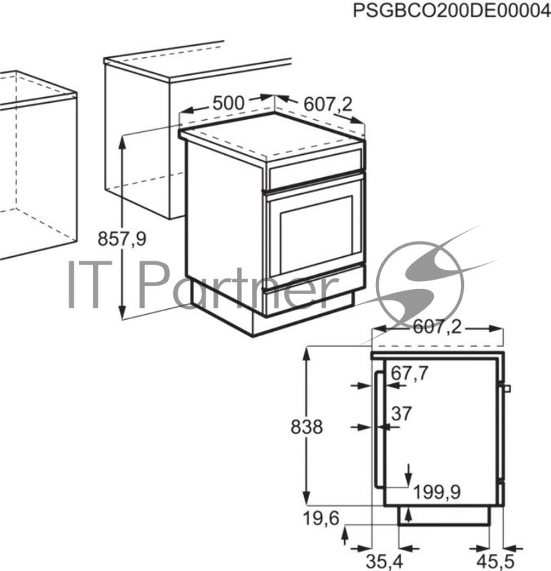 Электрическая плита ELECTROLUX со стеклокерамикой, 50см шириной, нержавеющая сталь, мультифункциональная электрическая духовка с паром SteamBake, электрический гриль, механический таймер с отключением духовки, 11 режимов, полезный объём 57 л., ш