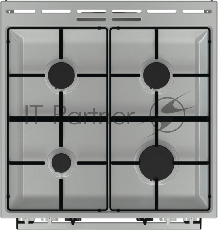 Плита Комбинированная Gorenje KS635X нержавеющая сталь/черный (без крышки) реш.эмалированная сталь