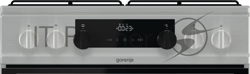 Плита Комбинированная Gorenje KS635X нержавеющая сталь/черный (без крышки) реш.эмалированная сталь