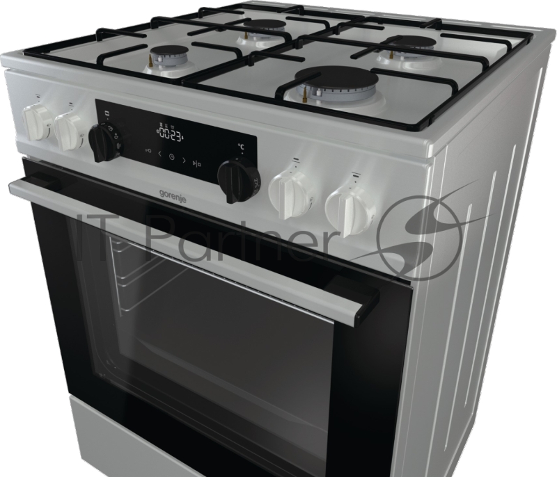 Плита Комбинированная Gorenje KS635X нержавеющая сталь/черный (без крышки) реш.эмалированная сталь