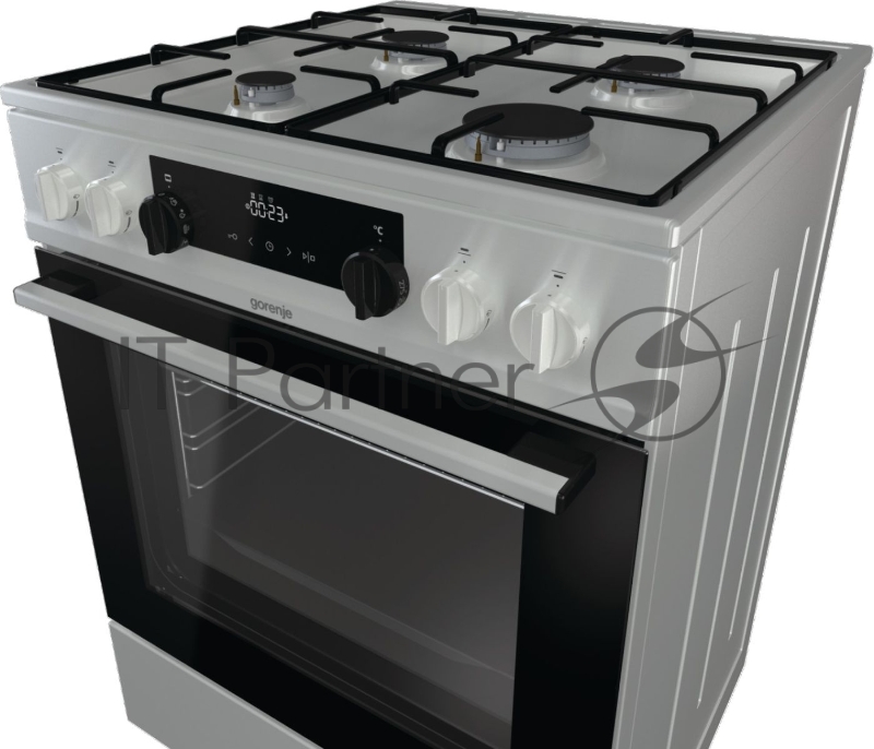 Плита Комбинированная Gorenje KS635X нержавеющая сталь/черный (без крышки) реш.эмалированная сталь