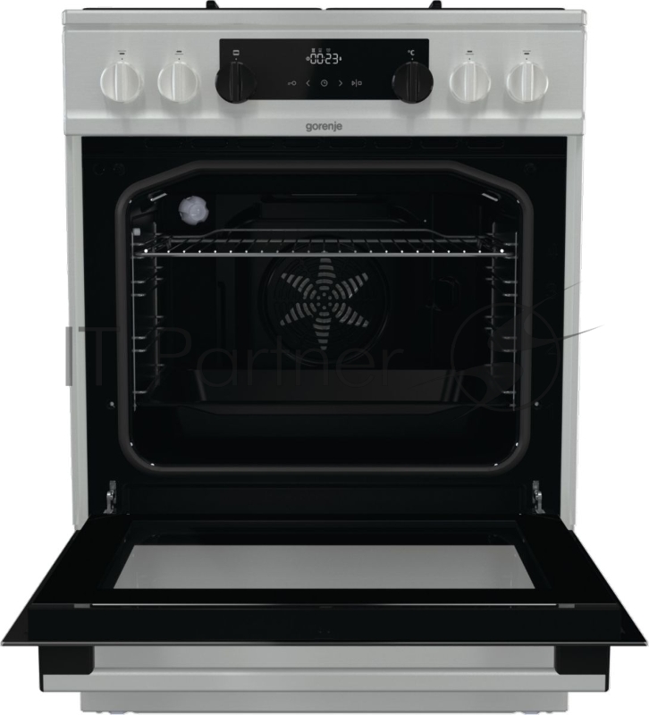 Плита Комбинированная Gorenje KS635X нержавеющая сталь/черный (без крышки) реш.эмалированная сталь