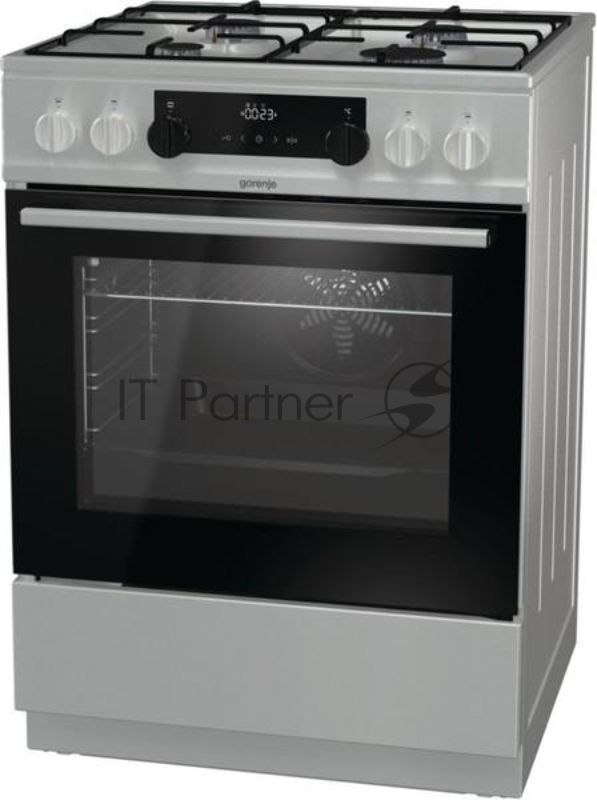 Плита Комбинированная Gorenje KS635X нержавеющая сталь/черный (без крышки) реш.эмалированная сталь