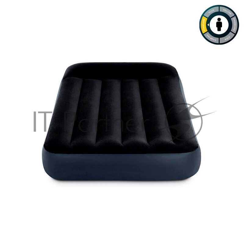 Надувной матрас 64141, Intex, 99х191х25см с подголовником, до 136кг, уп.4