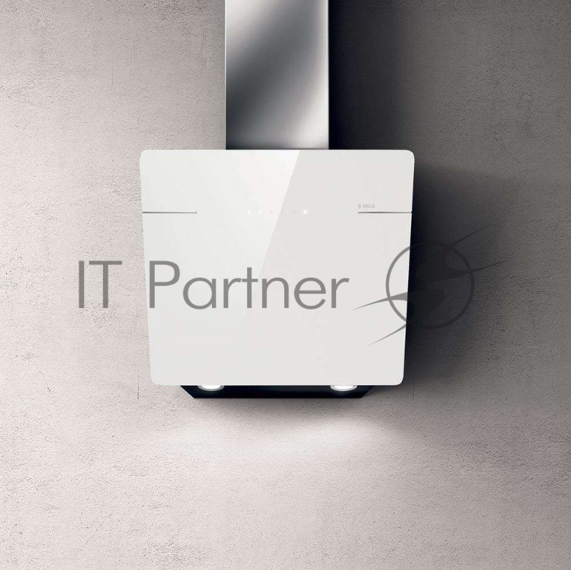 Вытяжка наклонная ELICA L ESSENZA WH/A/60 / 60 см, 1200 куб.м., сенсорное управление, белое стекло