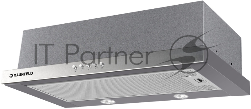 ВЫТЯЖКА MAUNFELD VSH 60 НЕРЖАВЕЙКА ВЫТЯЖКА MAUNFELD VSH 60 НЕРЖАВЕЙКА/ • Тип: встраиваемая• Цвет: нержавеющая сталь• Управление: кнопочное• Ширина, мм: 600• Полная потребляемая мощность, Вт: 190• Количество скоростей: 3• Максимальная производительнос
