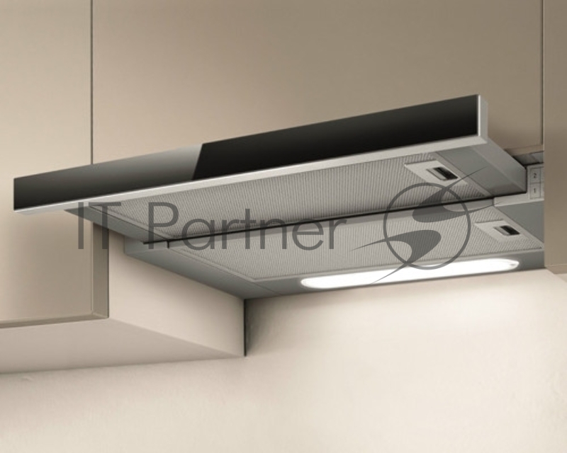 Встраиваемая вытяжка ELICA ELITE 14 LUX GRVT/A/90 / 90 см, кнопочное управление, 650 куб. м. , серая+черное стекло