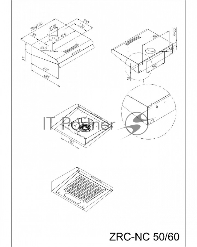 Вытяжка MAUNFELD MPA 60 БЕЛЫЙ