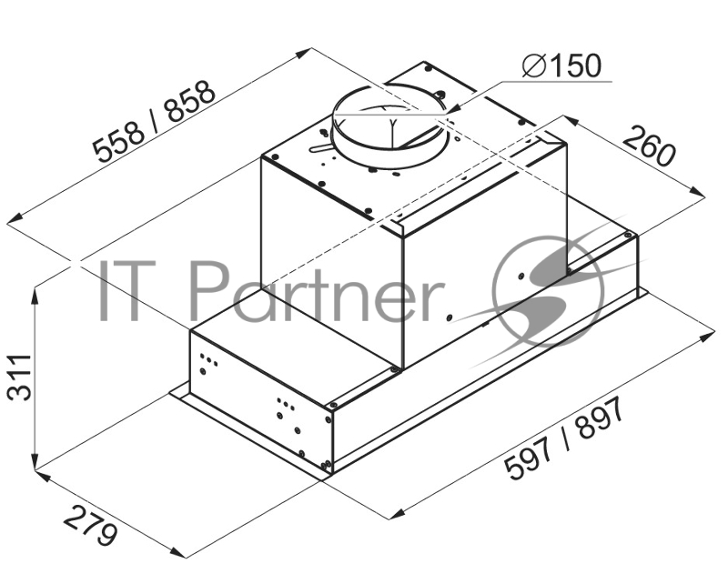 Вытяжка MAUNFELD FANTASY 90 черный