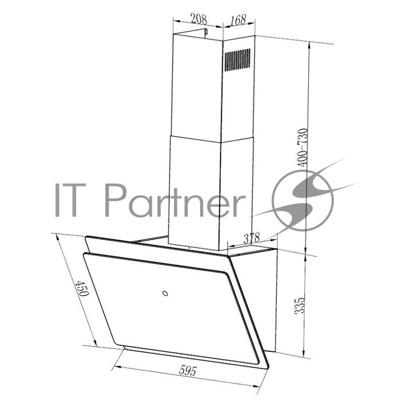 Вытяжка MAUNFELD GRAMMY 60 ЧЕРНОЕ стекло