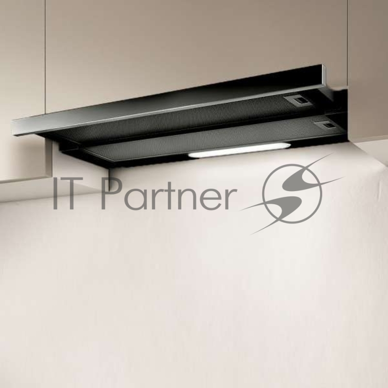 Встраиваемые вытяжки ELICA Встраиваемые вытяжки ELICA/ Встраиваемая, 50 см, кнопочное управление, 650 куб. м. , серая+черное стекло