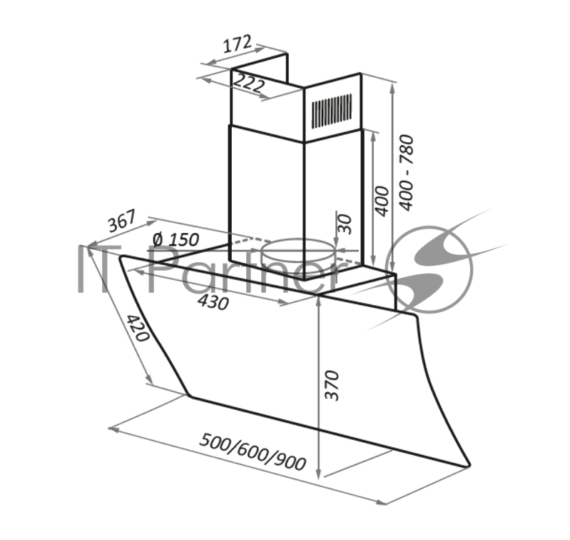 Вытяжка MAUNFELD SKY STAR CHEF 60 БЕЛЫЙ