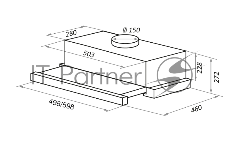 Вытяжка MAUNFELD TS TOUCH 60 ЧЕРНЫЙ