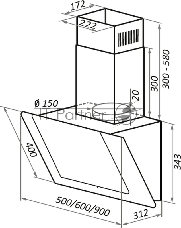 Вытяжка MAUNFELD YORK PUSH 60 БЕЛЫЙ