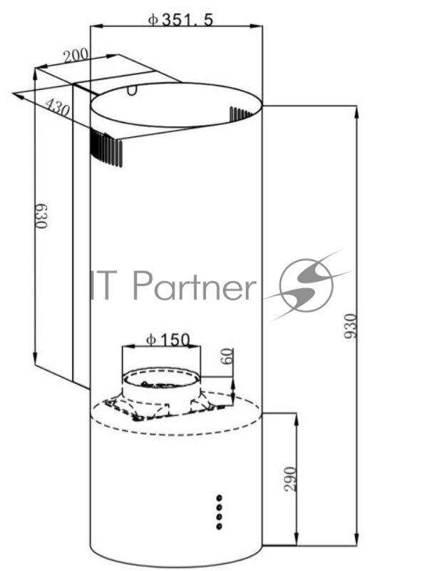 ВЫТЯЖКА MAUNFELD LEE WALL 35 НЕРЖАВЕЙКА