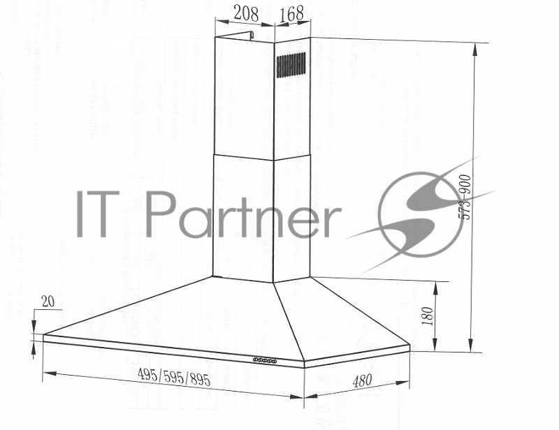 Кухонная вытяжка MAUNFELD Cork 50 черный