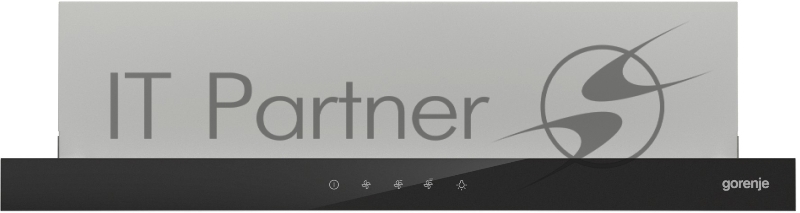 Встраиваемая вытяжка GORENJE, ширина 60 см, сенсорное управление, отвод и рециркуляция, 350 м3/ч, черный цвет