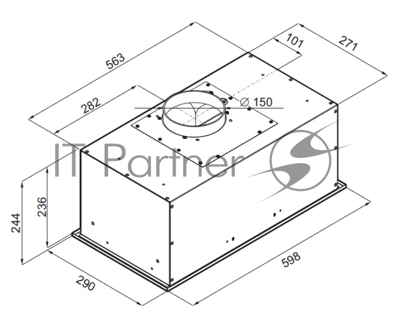 ВЫТЯЖКА MAUNFELD CROSBY POWER 60, нержавеющая сталь