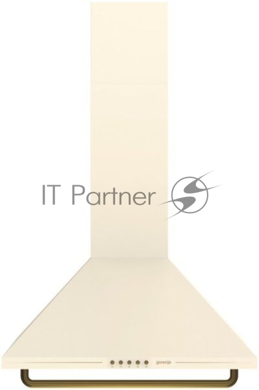 Настенная вытяжка GORENJE WHC63CLI, ширина 60 см, 650 м3/ч, Отвод воздуха и рециркуляция, цвет: слоновая кость