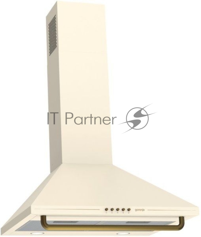 Настенная вытяжка GORENJE WHC63CLI, ширина 60 см, 650 м3/ч, Отвод воздуха и рециркуляция, цвет: слоновая кость