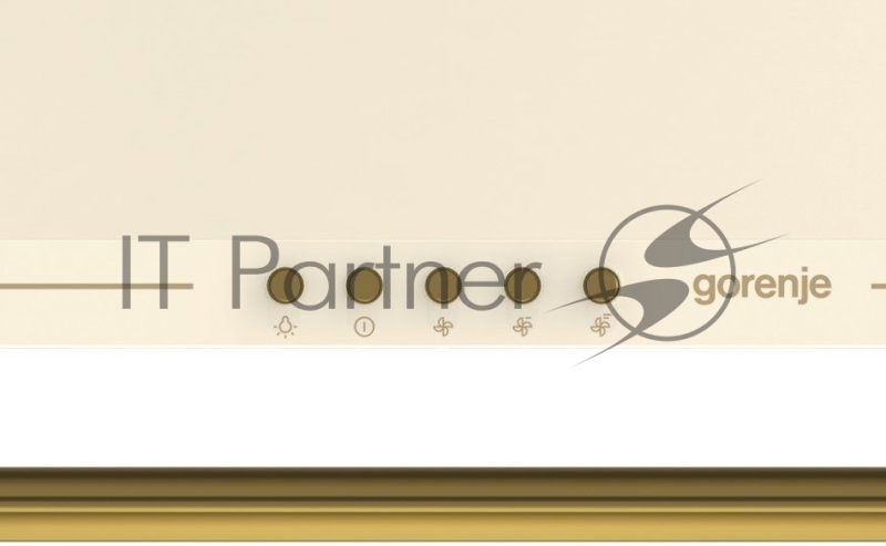 Настенная вытяжка GORENJE WHC63CLI, ширина 60 см, 650 м3/ч, Отвод воздуха и рециркуляция, цвет: слоновая кость