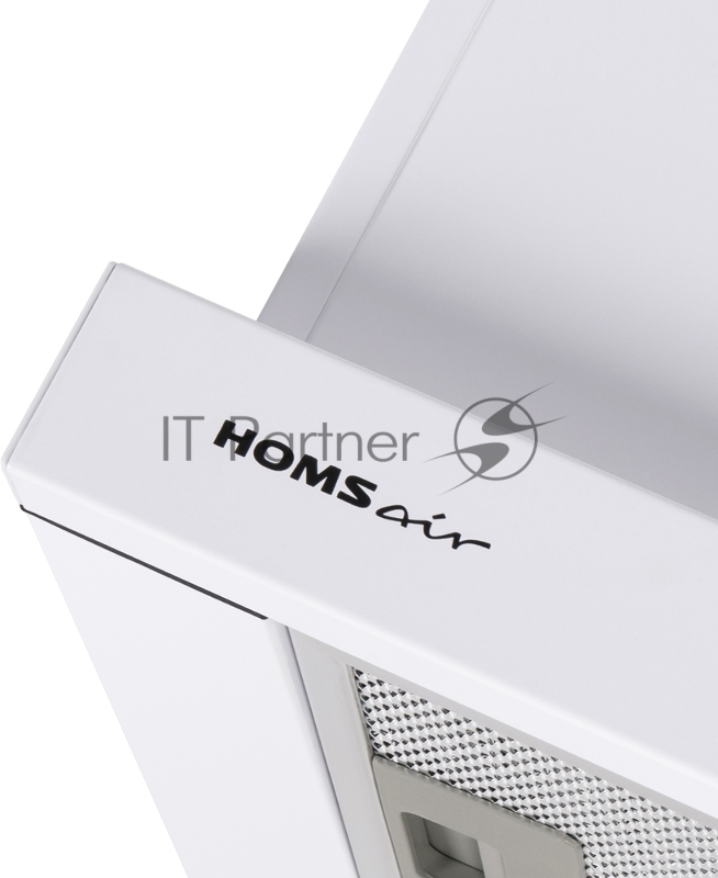 ВЫТЯЖКА HOMSair Flat 60 White ВЫТЯЖКА HOMSair Flat 60 White/ встраиваемая, колыбельное управление, 2 скорости, 520 м3/ч, до 20 м2, 45 дБ, угольный фильтр CF110 - 1 шт, ШхВхД: 500х176х280 мм, белый цвет