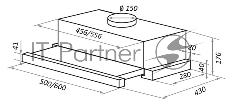 Вытяжка MAUNFELD VSH 60 бежевый