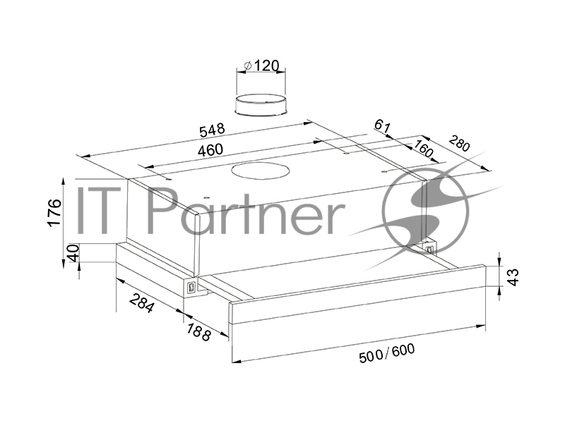 Вытяжка Oasis UV-60I (F)