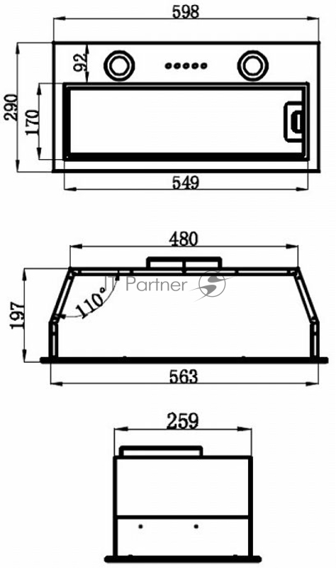 Кухонная вытяжка MAUNFELD THAMES 601PM белый