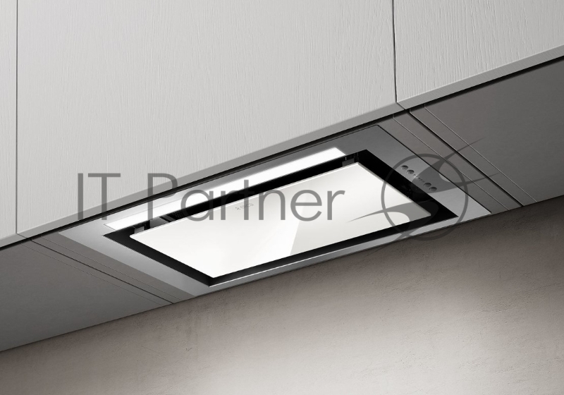 Встраиваемая вытяжка ELICA 60 см, 1300 куб.м., электронное управление, нержавеющая сталь+белое стекло