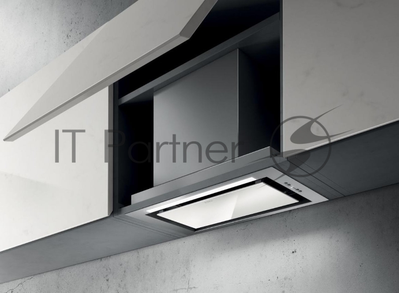 Встраиваемая вытяжка ELICA 60 см, 1300 куб.м., электронное управление, нержавеющая сталь+белое стекло