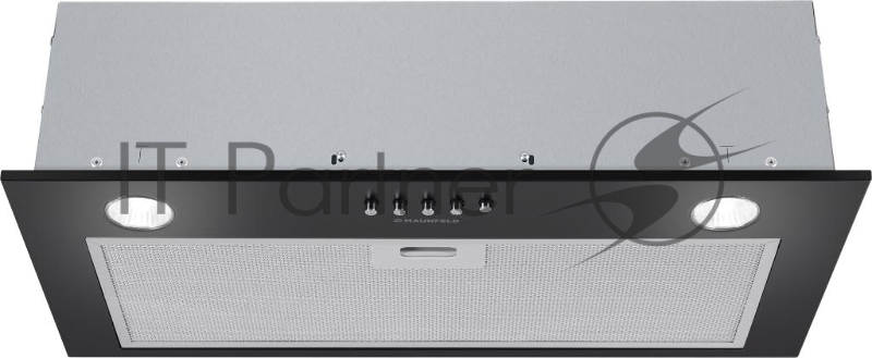 Вытяжка MAUNFELD CROSBY SINGL 60 BLACK Полновстраиваемая, 60см, 850 м3, кнопочное управление, LED, площадь кухни до 30м2, опция: угольный фильтр CF140C-2шт, черная