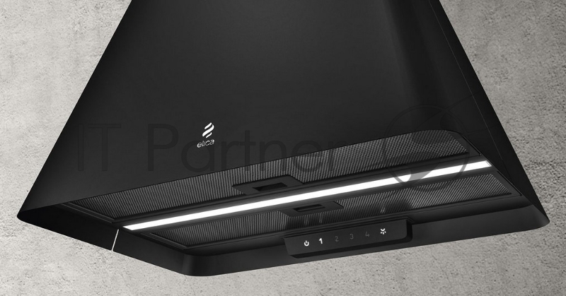 Вытяжка Elica Подвесная, 60 см, 710 м3/ч, черный матовый