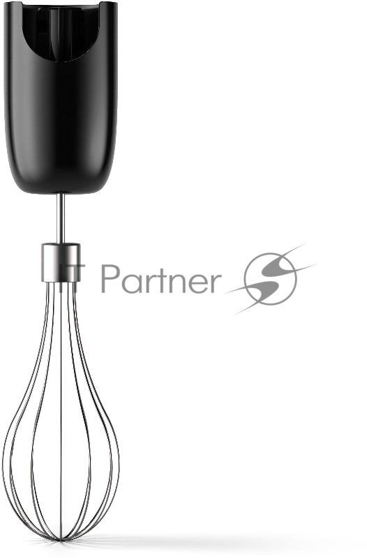 Погружной блендер Philips HR2543/90, 700Вт, 1 скорость, турбо режим, стакан для взбивания, венчик, измельчитель, цвет черный