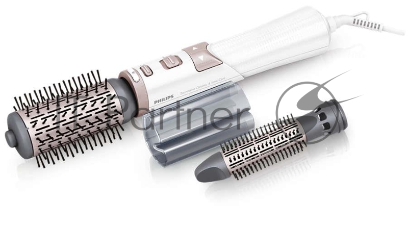 Фен-щетка Philips HP8664/00 1000Вт белый/серебристый