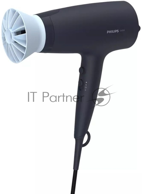 Фен Philips Фен Philips/ 2100 Вт, 6 режимов, ионизация, ThermoProtect, концентратор, диффузор, шнур 1,8 м. Цвет: синий.