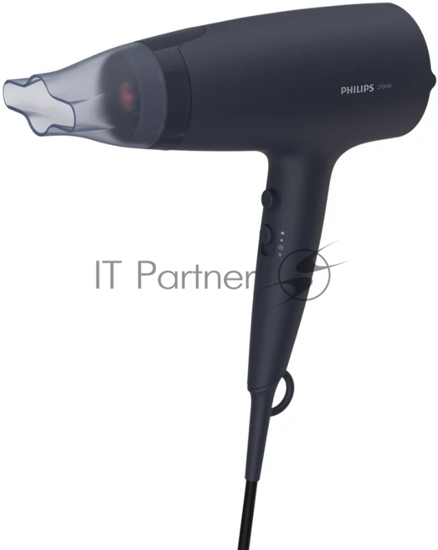 Фен Philips Фен Philips/ 2100 Вт, 6 режимов, ионизация, ThermoProtect, концентратор, диффузор, шнур 1,8 м. Цвет: синий.