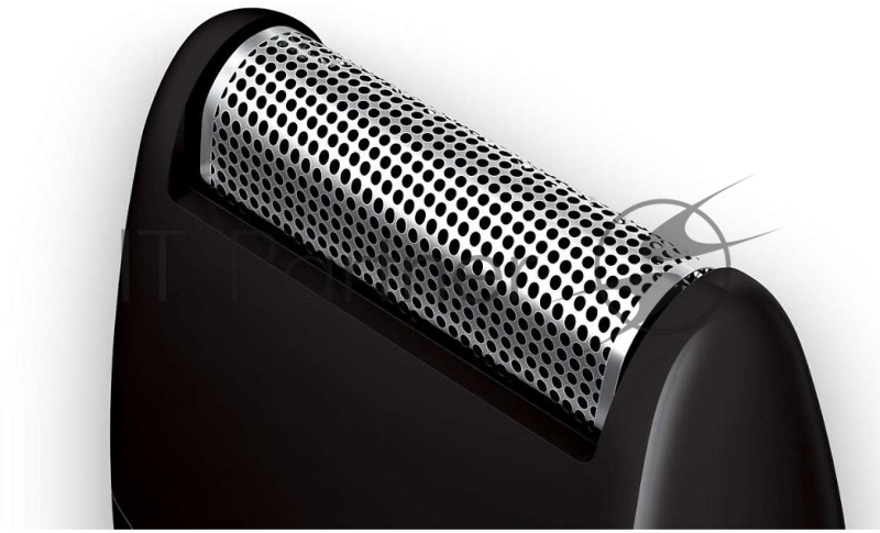 Машинка для стрижки Philips Компактный триммер для бороды, работа от батареек, в комплекте 3 гребня (1-3-5мм), насадка-бритва, батарея типа AA, щеточка для очистки. Цвет черный.