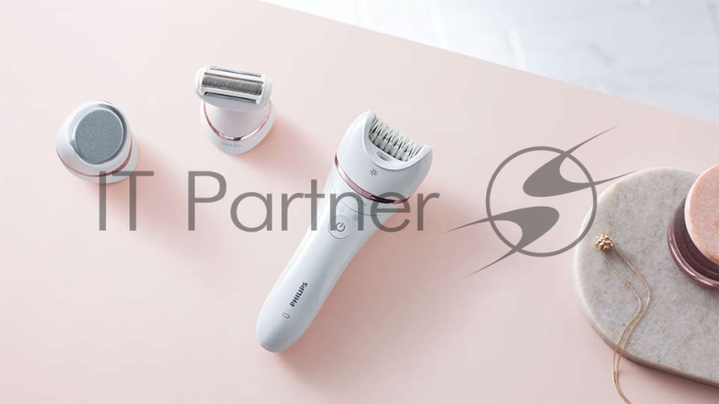 Эпилятор Philips Эпилятор Philips/ 2 скорости, широкая головка, Wet&Dry, беспроводной, opti light, 6 аксессуаров