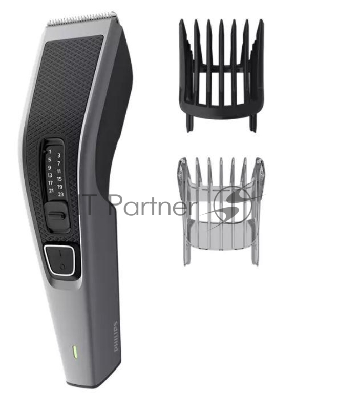 Машинка для стрижки Philips HC3535/15 Series 3000, темно-серый/черный, пластик, режущая система DualCut, 13 настроек длины от 0,5 мм - 23 мм с шагом 2 мм, чехол