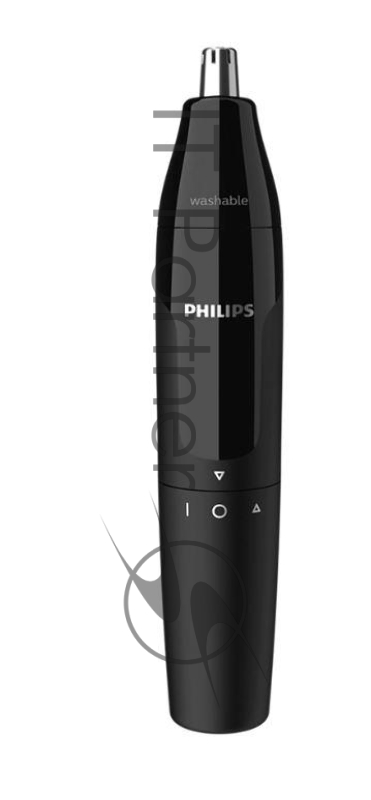 Триммер для носа Philips NT1620/15 роторный режущий элемент, водонепроницаемый корпус - пластик, цвет - черный, в комплекте батарейка АА