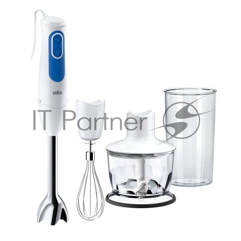 Блендер погружной Braun MQ 3035 WH Sauce 700Вт белый/синий