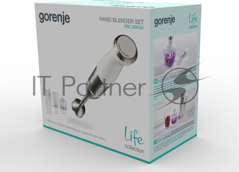 Блендер погружной Gorenje HBC806QW белый