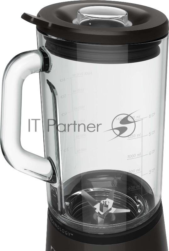 Блендер настольный Electrolux E6TB1-4GB, мощность 700 Вт, авто программы для смузи и колки льда, кнопка импульс, 6 ножей из нержавеющей стали, универсальный измельчитель, кувшин 1.5 л., цвет черный