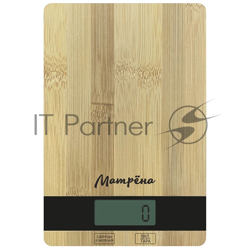 Весы кухонные электронные Матрена МА-039 Бамбук, 0-5кг